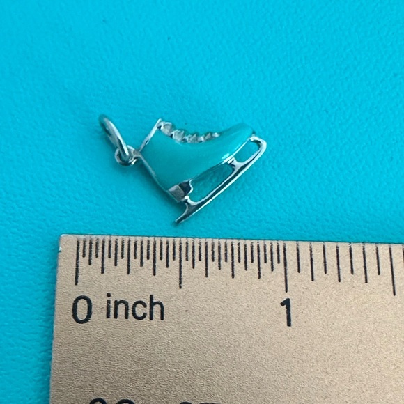 Tiffany & Co NEW Ice Skate Charm Blue Enamel Sterling Silver Christmas Charm - Picture 8 of 9